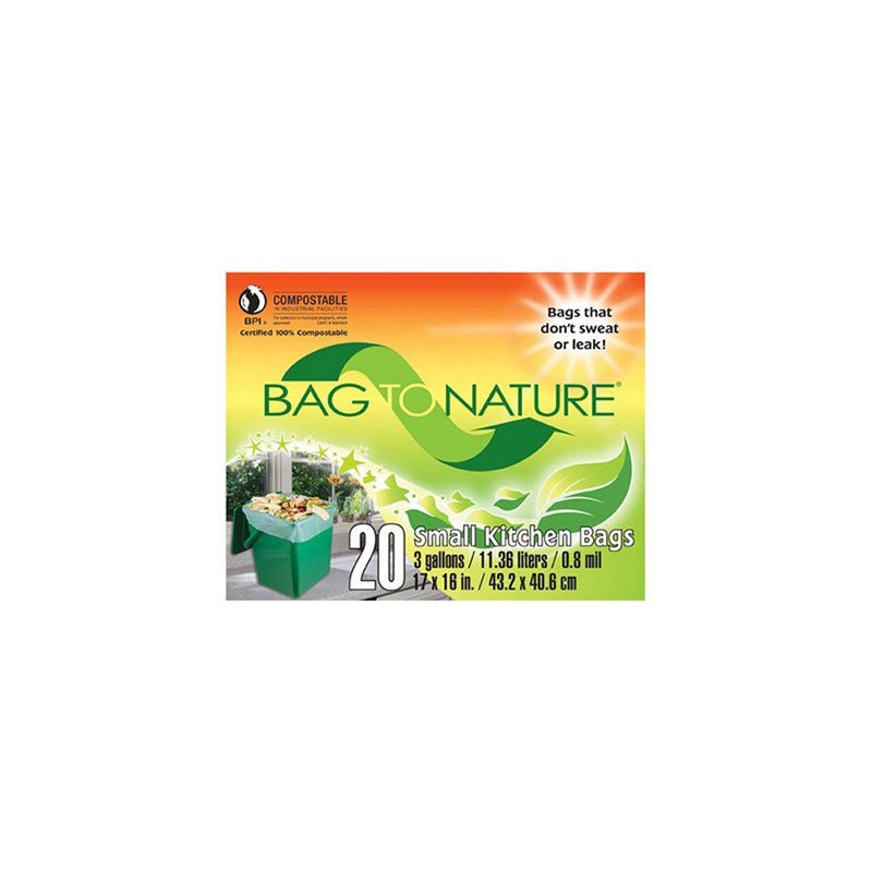 Bag-To-Nature Compostable Bag And Liner, 20 (3 gallon) bags