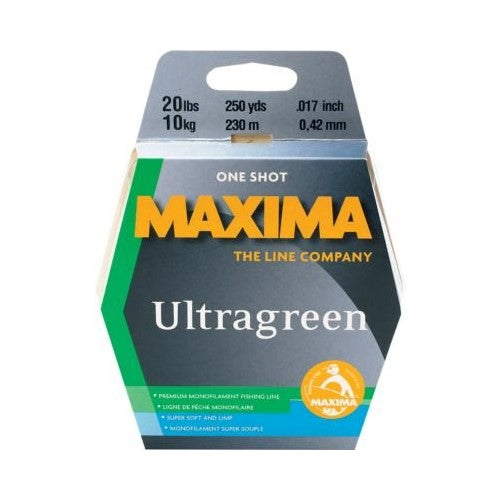 Maxima Fishing Line One Shot Spool, Ultragreen, 6-Pound/250-Yard