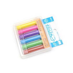 Rikagaku Assorted Colors Dustless Chalk, 6 Pieces (DCC-6-6C)