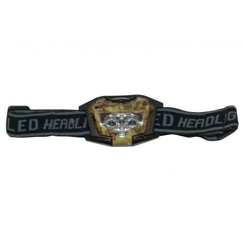 GreatLite 32902 3AAA 3 LED Camo Headlamp, Black, Blue and Gold