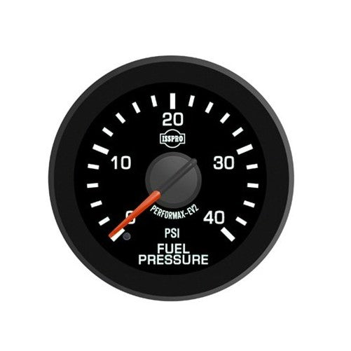 ISSPRO R17055 EV² Fuel Pressure 0-40 - Full Kit, Black Face, Red Pointer, Green Backlight, Black Bezel, Black Hub