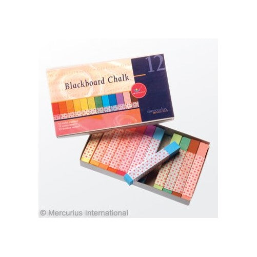 Mercurius Blackboard Pastel Chalk - 12 colors assorted