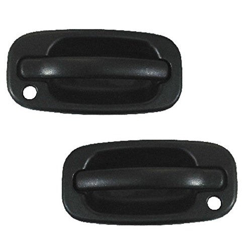 Escalade Avalanche Silverado Suburban 99 - 07 Front Outer Textured Door Handle with Keyhole Pair Set