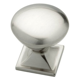 Liberty P20387-SN-C 32mm Square Kitchen Cabinet Hardware Knob with Square Base, Satin Nickel