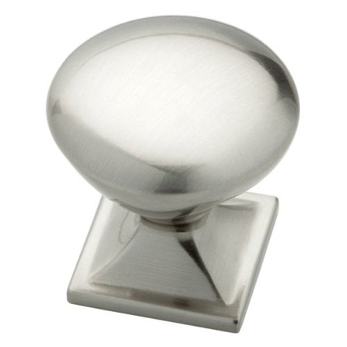 Liberty P20387-SN-C 32mm Square Kitchen Cabinet Hardware Knob with Square Base, Satin Nickel