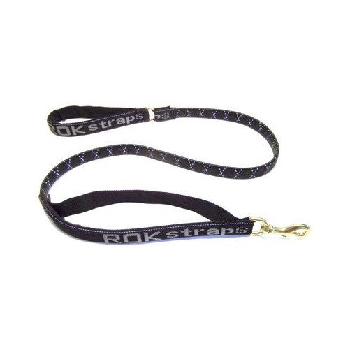 ROK Straps Dog Leash, Reflective Black, Medium for 30-60lbs Dogs