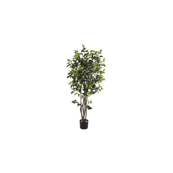 Nearly Natural 5333 Ficus Bushy Silk Tree, 5-Feet, Green