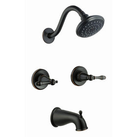 Design House 523472 Oakmont 2-Handle Faucet Tub and Shower, Oil Rubbed Bronze Finish