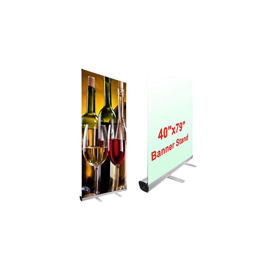 40" x 79" Economy Rollup Retractable Banner Stand