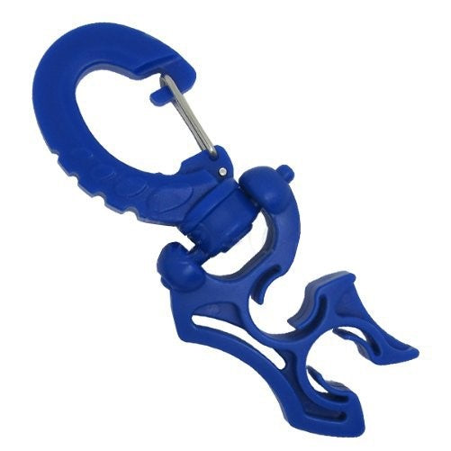 Scuba Choice Scuba Diving Double Hose Holder with Clip, Blue