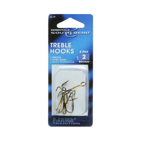 South Bend JC19 Size 2 Bronze Treble Hooks - 4 Pack, Pack Of 12