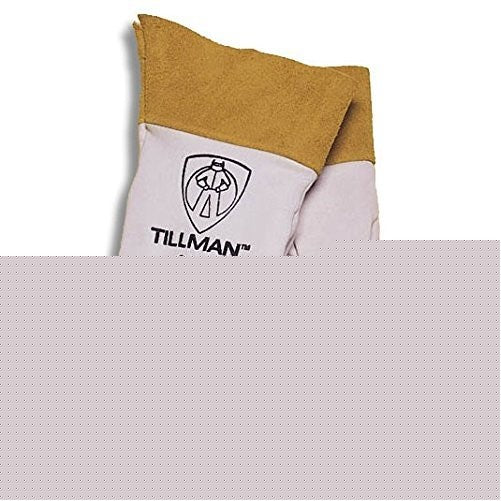 John Tillman and Co 24CS Kidskin Premium Grade TIG Welders Glove with Kevlar Stitching, Straight Thumb and 4" Cuff, Small, Pearl Gray