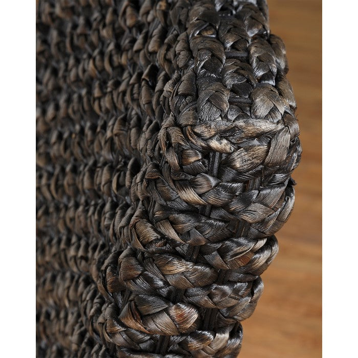 Wicker Woven Wooden Chair with high Back, Set of 2, Brown