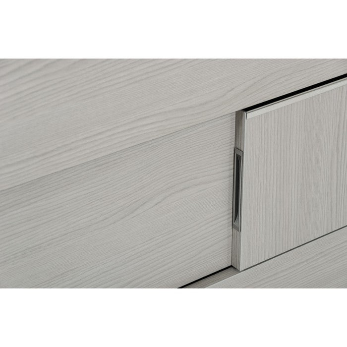 Three Drawers Modern Style Rectangular Dresser with Bracket Feet, Gray