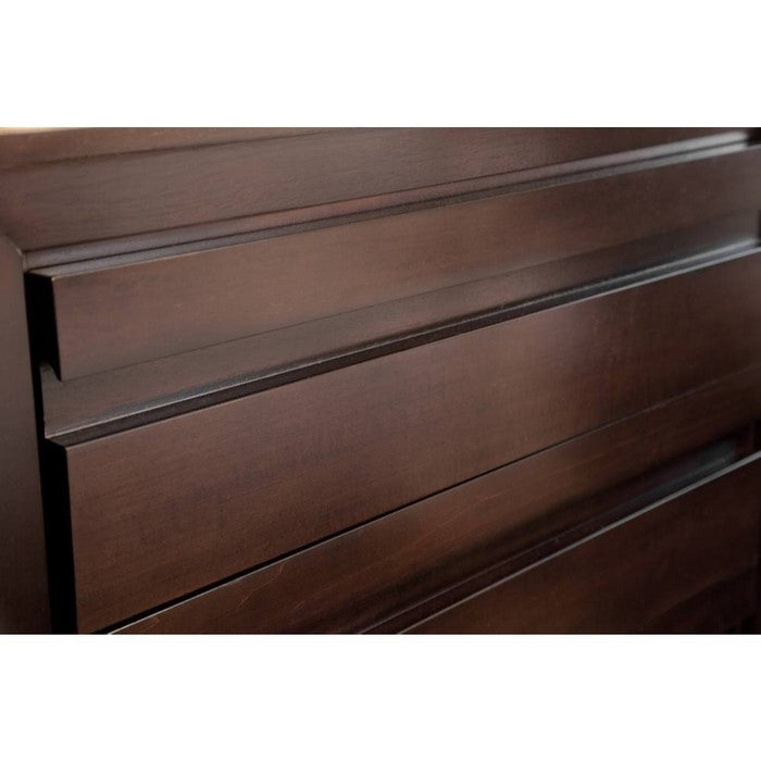 Spacious Drawers Wooden Dresser in Transitional Style, Brown