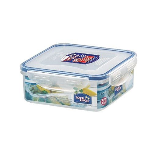 LOCK & LOCK Square Water Tight Food Container, Short (3.6-Cup)