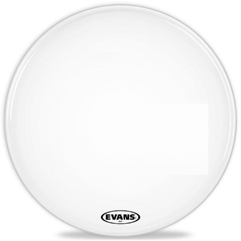 Evans MX1 White Marching Bass Drum Head, 18 Inch