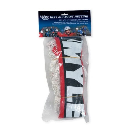 Mylec Replacement Netting with Sleeve for 4-Feet X 6-Feet Goals (Red/White)