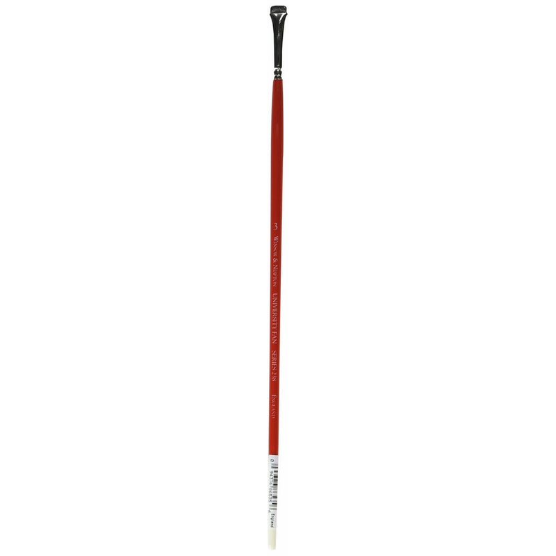 Winsor & Newton 5462003 University Series 238 Fan Long Handle Brush, Size 3