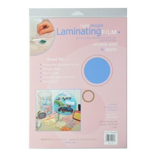 Grafix 9-Inch-by-12-Inch Light Weight Laminating Film, 4-Pack