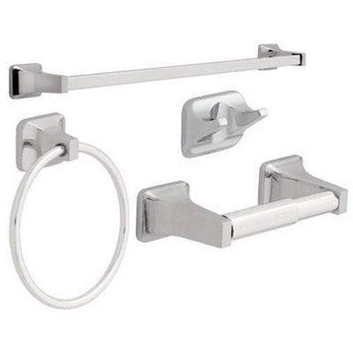 FRANKLIN BRASS DS2400PC Futura, Bath Hardware Accessory 4 Piece Kit, Polished Chrome