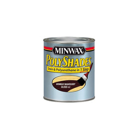 Minwax 61480444 PolyShades - Stain & Polyurethane in 1 Step, quart, Bombay Mahogany, Gloss