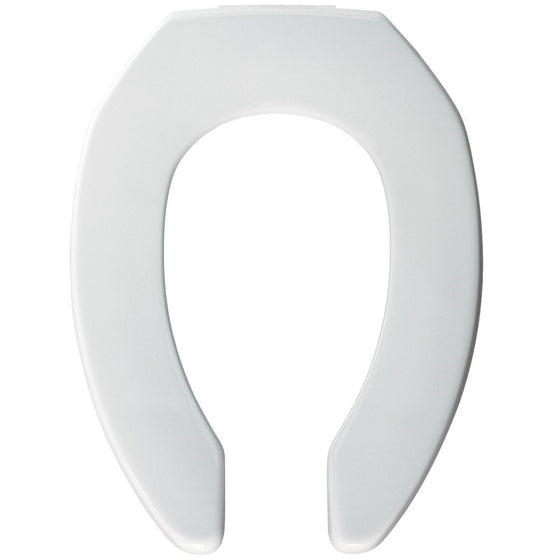 Bemis Medic-Aid 3" Lift Raised Open Front Plastic Toilet Seat, Elongated, White, 3L2155T 000