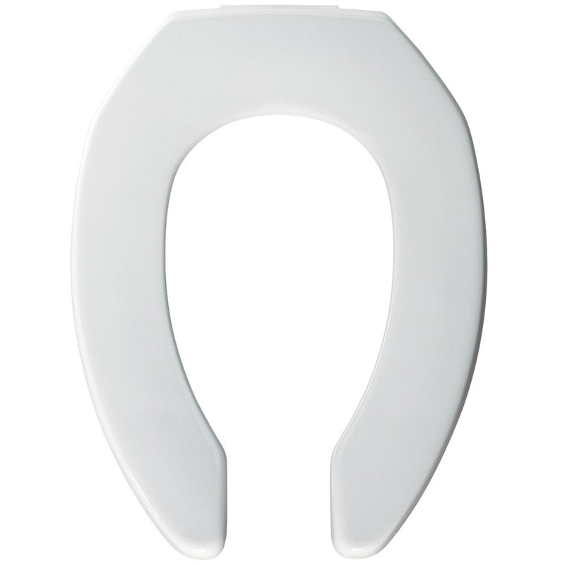 Bemis Medic-Aid 3" Lift Raised Open Front Plastic Toilet Seat, Elongated, White, 3L2155T 000
