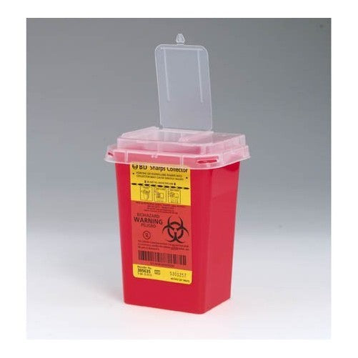 B-d Dual Access Sharps Containers 1.5 Quart Red - Model 305487 - Each