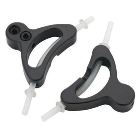 Jagwire Alloy Straddle Cable Carrier, Black, Pair