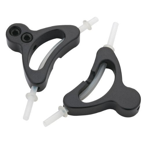 Jagwire Alloy Straddle Cable Carrier, Black, Pair