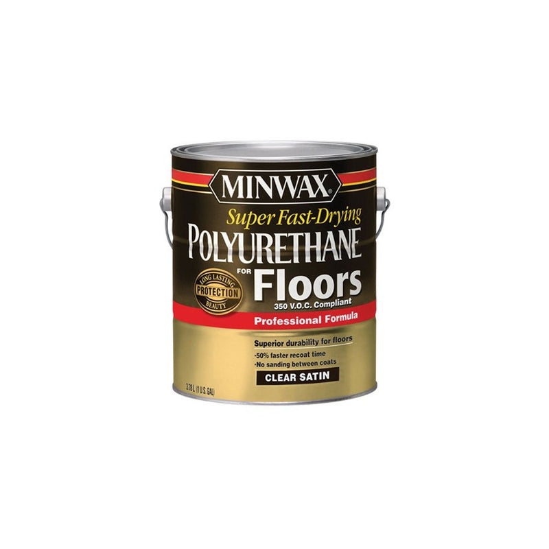 Minwax 130250000 Super Fast-Drying Polyurethane For Floors 350 VOC, 1 gallon, Satin