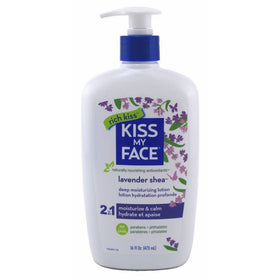 Kiss My Face Moisturizer Lavender & Shea Butter 16 oz ( pack of 6)