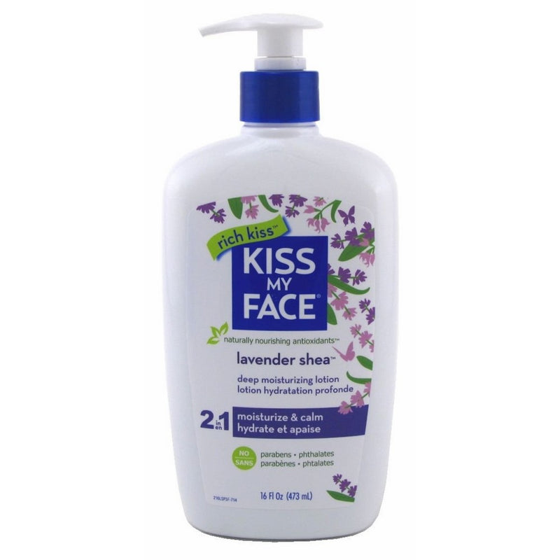 Kiss My Face Moisturizer Lavender & Shea Butter 16 oz ( pack of 6)