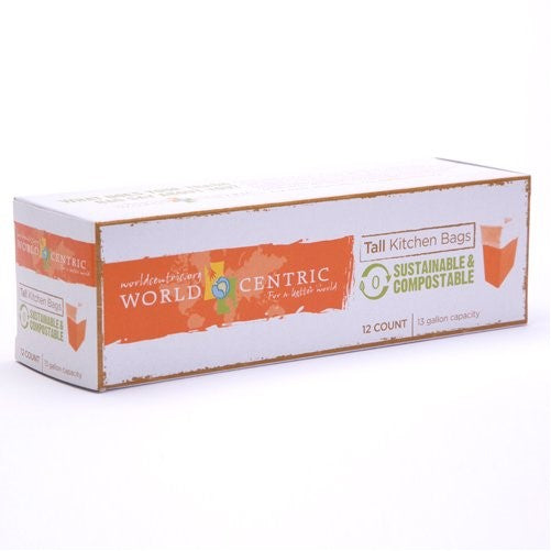 World Centric 13 Gallon Compostable Bags - 12-Count