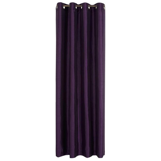 Stylemaster Tribeca 56 by 63-Inch Faux Silk Grommet Panel, Amethyst