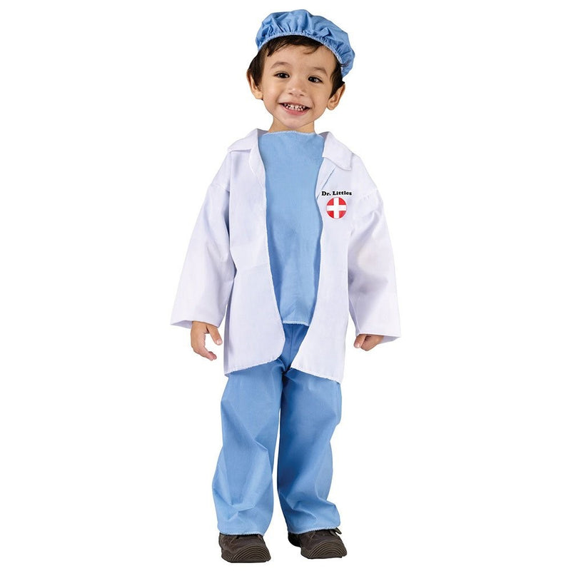 Fun World Costumes Baby's Doctor Toddler Costume, Blue/White, Large(3T-4T)