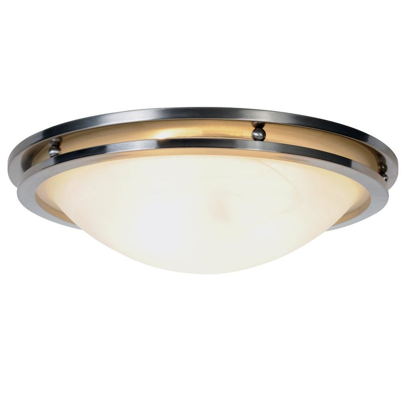 Monument 617603 Contemporary Lighting Collection Flush Mount, Brushed Nickel, 17-5/8-Inch W by 4-1/2-Inch H