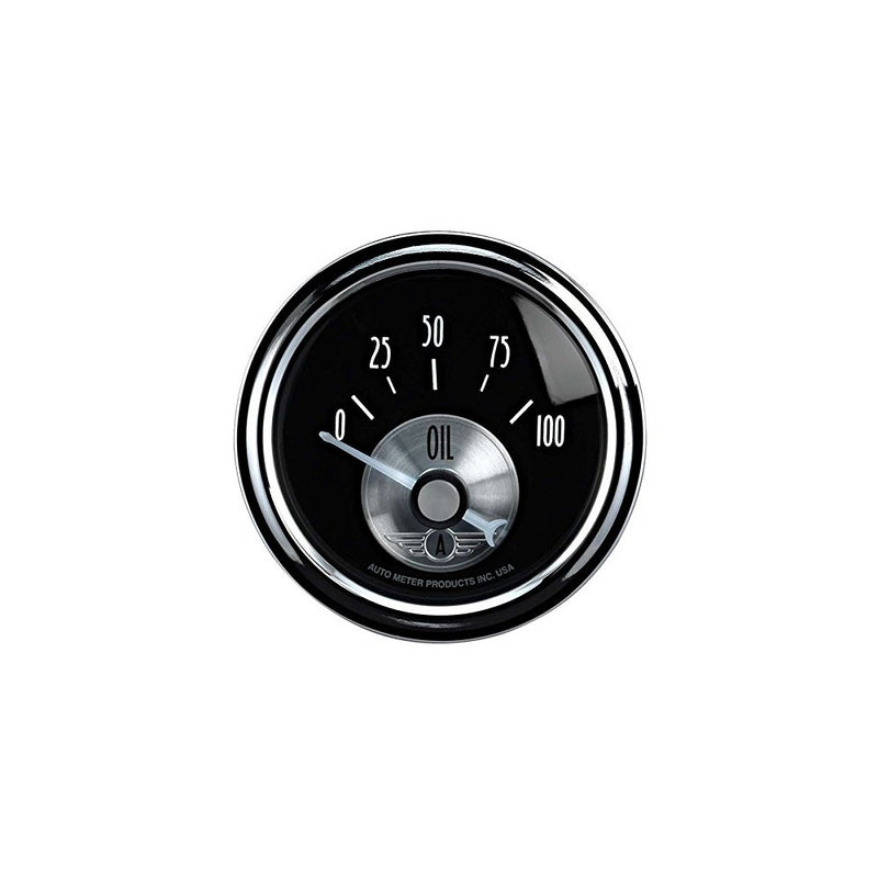 Auto Meter 2028 Prestige Black 2-1/16" 0-100 PSI Oil Pressure Gauge