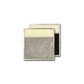 American Metal Aluminum/Carbon/Lens Range Hood Filter -11 1/2" x 11 3/4" x 3/8" - 3-1/2" Lens