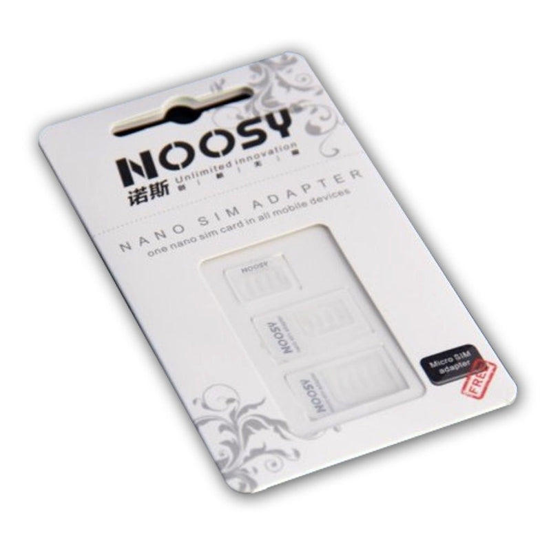 NOOSY 3 X Nano SIM to Micro/Standard Card Adaptors Adapter Tray Holder Bundle for Newest Apple iPhone 5 4S 4G 3GS 3G