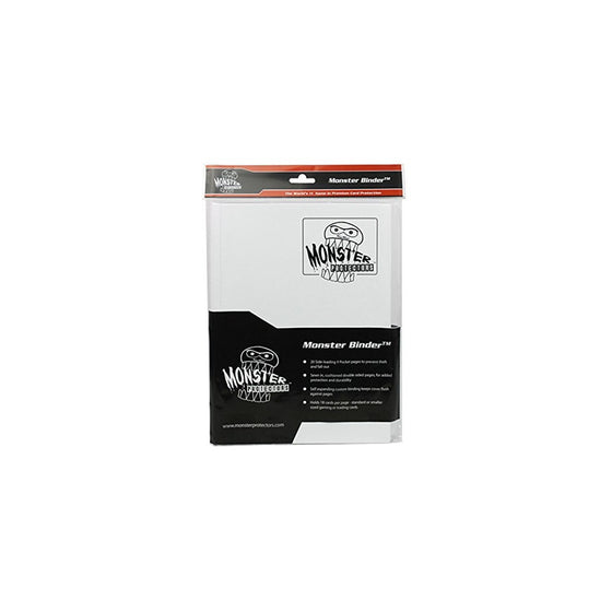 Monster Binder - 9 Pocket Matte White Album - Holds 160 Yugioh, Magic, and Pokemon Cards