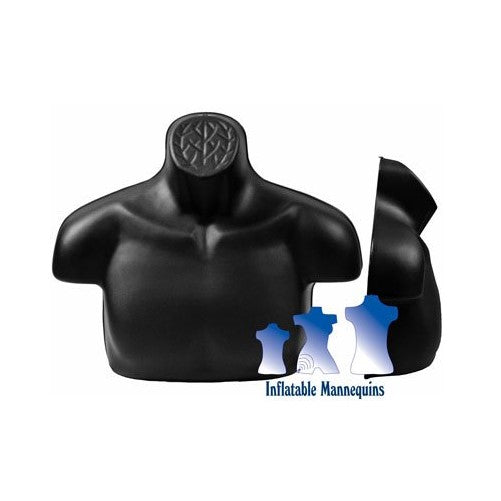Male Upper Torso Form - Hard Plastic, White or Black