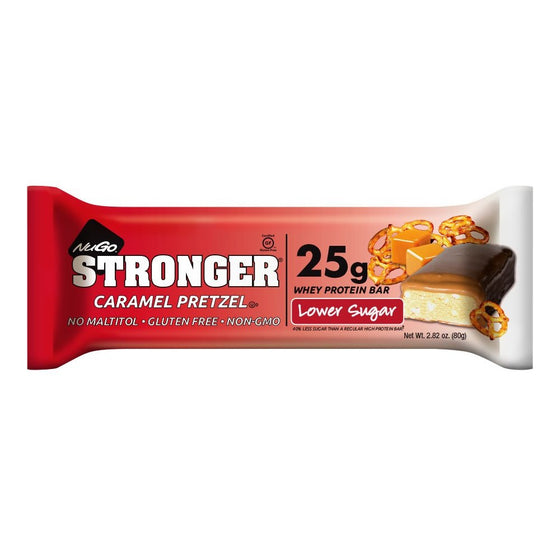 NuGo Stronger Caramel Pretzel, 2.82 Ounce (pack Of 12)