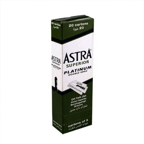 100 Astra Superior Premium Platinum Double Edge Safety Razor Blades 4 Count