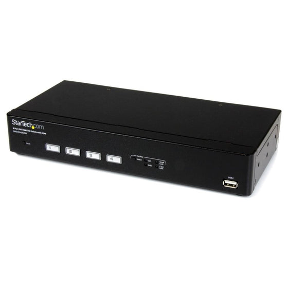 StarTech.com 4 Port USB DVI KVM Switch with DDM Fast Switching Technology and Cables (SV431DVIUDDM)