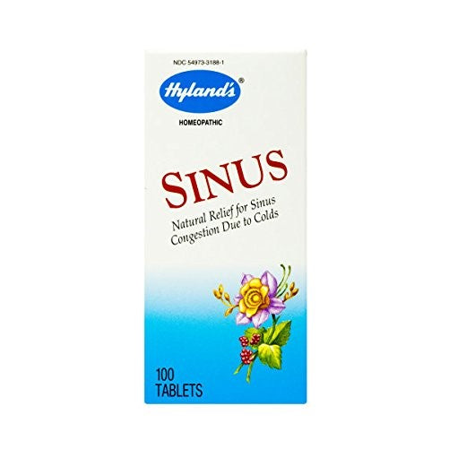 Hyland's Sinus Tablets, Natural Relief of Sinus Congestion Due to Cold, 100 Quick Dissolving Tablets