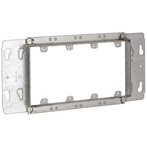Hubbell-Raco 823 3/4-Inch Raised 4 Gang Welded Box Mud Ring