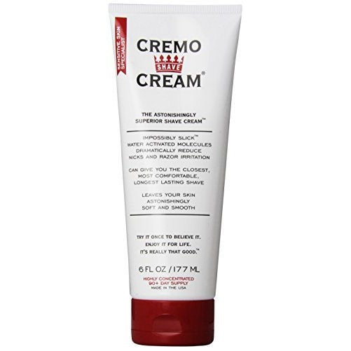 Cremo Astonishingly Superior Shave Cream, 6 Fluid Ounce (Pack of 4 (6 fl oz ea))