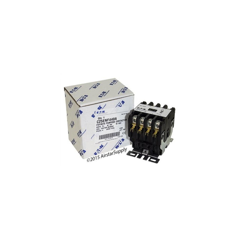GE CR353AD4BA1 - Replaced by Eaton / Cutler Hammer C25ENF440A 50mm DP Contactor , 4-Pole , 40 Amp , 120 VAC Coil Voltage